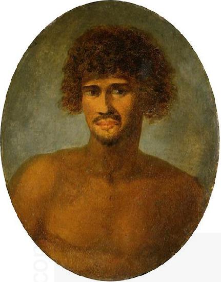John Webber Head and shoulders portrait of a young Tahitian male oil painting picture